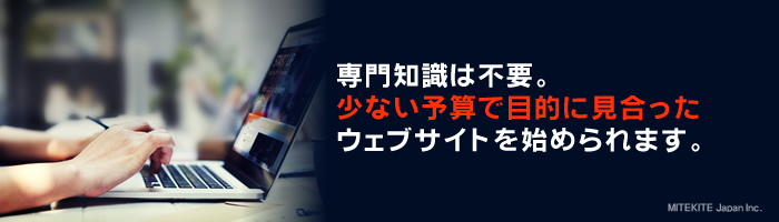 安価に始められるウェブソリューション